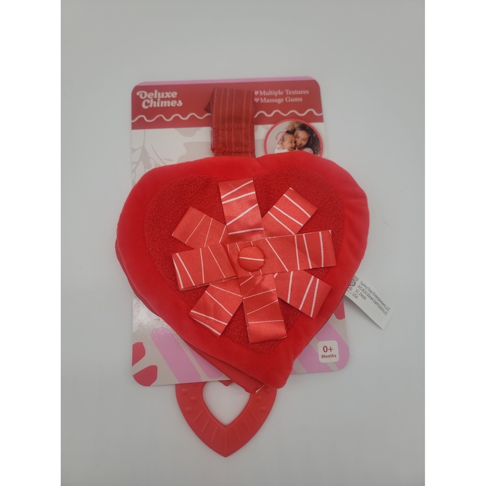 Deluxe Chimes Heart-Shaped Red Activity Toy for Babies Sensory Play - 470634 New